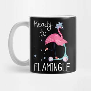 Funny Flamingo Ready To Flamingle Mug